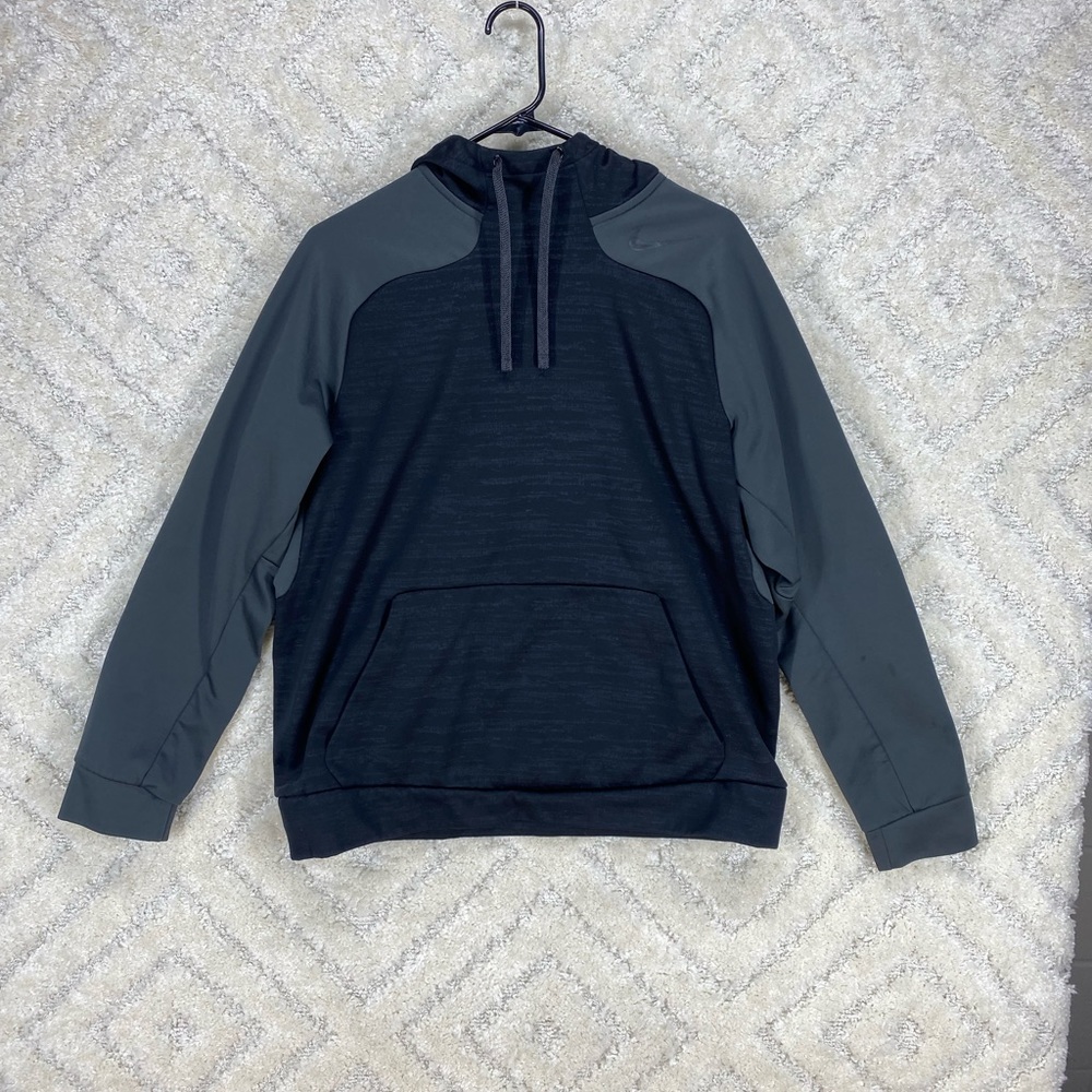 nike hoodie mens size large therma fit black